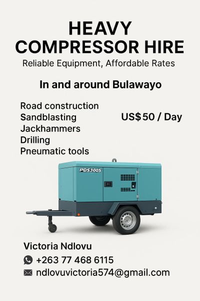 Airman Portable Compressor PDS 390 CFM for hire